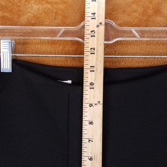 BEAUFILLE Pants Womens Size 0 Black Straight Leg Ankle Slit ALCOTT Trouser - Picture 11 of 13